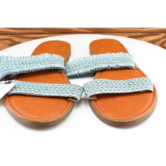 Universal Thread Sz 8.5‎ M Blue Slide Synthetic Women Sandals 17730 - Picture 2 of 7